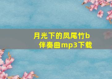 月光下的凤尾竹b伴奏曲mp3下载