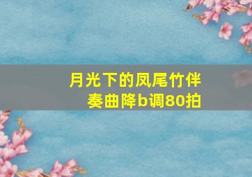 月光下的凤尾竹伴奏曲降b调80拍