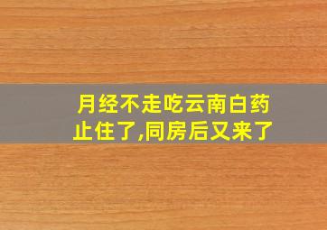 月经不走吃云南白药止住了,同房后又来了