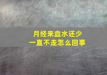 月经来血水还少一直不走怎么回事