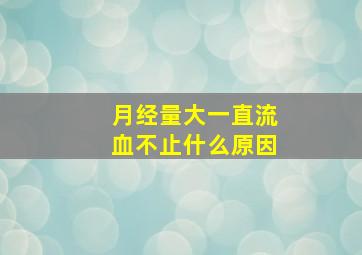 月经量大一直流血不止什么原因