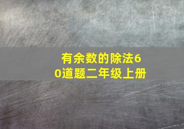 有余数的除法60道题二年级上册