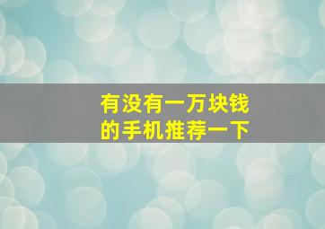 有没有一万块钱的手机推荐一下