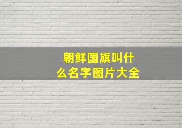 朝鲜国旗叫什么名字图片大全