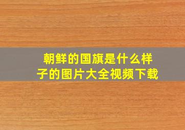 朝鲜的国旗是什么样子的图片大全视频下载