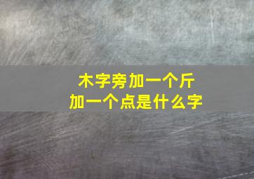 木字旁加一个斤加一个点是什么字