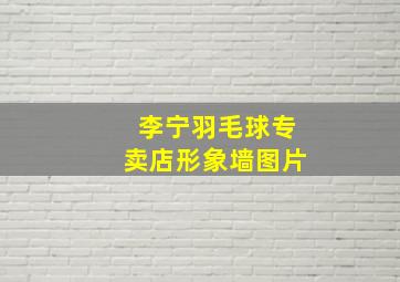 李宁羽毛球专卖店形象墙图片