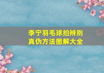 李宁羽毛球拍辨别真伪方法图解大全