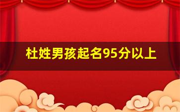 杜姓男孩起名95分以上