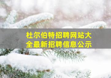 杜尔伯特招聘网站大全最新招聘信息公示