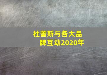 杜蕾斯与各大品牌互动2020年