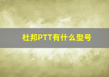 杜邦PTT有什么型号