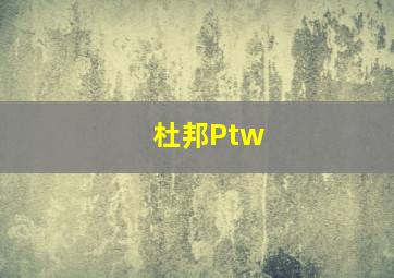 杜邦Ptw