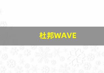 杜邦WAVE