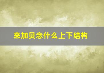 来加贝念什么上下结构