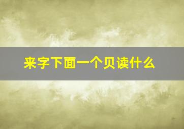 来字下面一个贝读什么