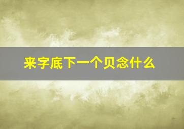 来字底下一个贝念什么