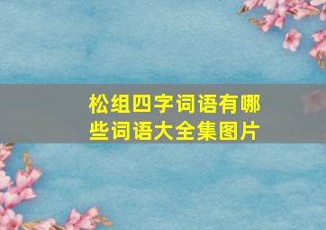 松组四字词语有哪些词语大全集图片