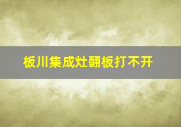 板川集成灶翻板打不开