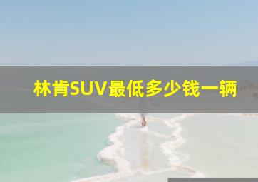 林肯SUV最低多少钱一辆