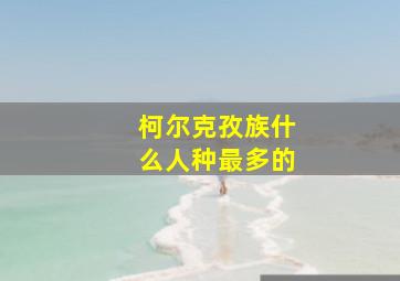 柯尔克孜族什么人种最多的