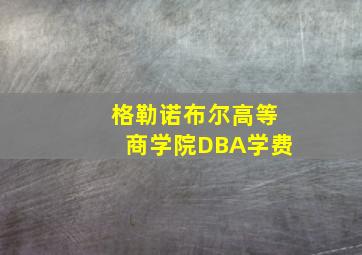 格勒诺布尔高等商学院DBA学费