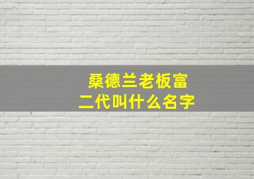 桑德兰老板富二代叫什么名字