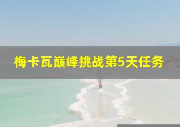 梅卡瓦巅峰挑战第5天任务