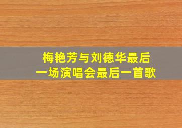 梅艳芳与刘德华最后一场演唱会最后一首歌