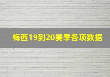 梅西19到20赛季各项数据