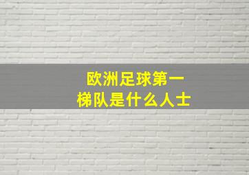 欧洲足球第一梯队是什么人士