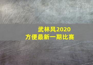 武林风2020方便最新一期比赛