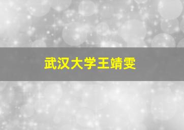 武汉大学王靖雯