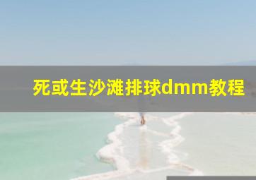 死或生沙滩排球dmm教程