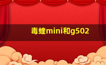 毒蝰mini和g502