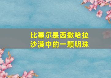 比塞尔是西撒哈拉沙漠中的一颗明珠