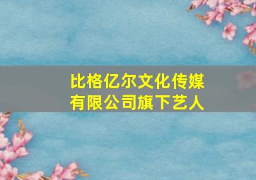 比格亿尔文化传媒有限公司旗下艺人