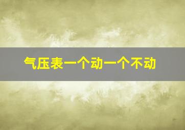 气压表一个动一个不动