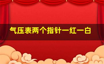 气压表两个指针一红一白