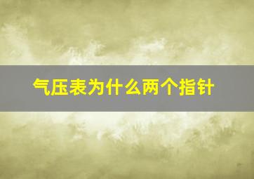 气压表为什么两个指针