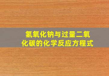 氢氧化钠与过量二氧化碳的化学反应方程式