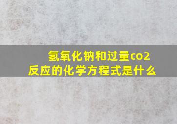 氢氧化钠和过量co2反应的化学方程式是什么