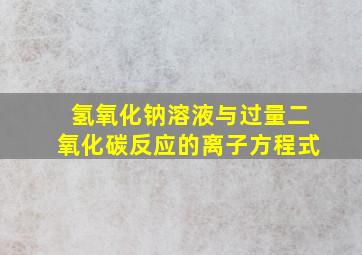 氢氧化钠溶液与过量二氧化碳反应的离子方程式