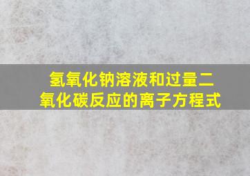 氢氧化钠溶液和过量二氧化碳反应的离子方程式