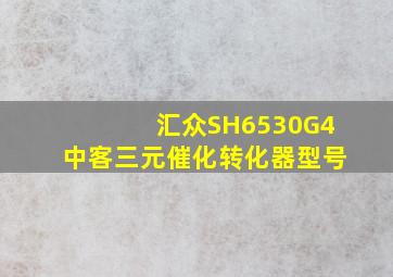 汇众SH6530G4中客三元催化转化器型号