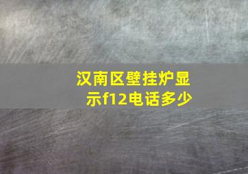 汉南区壁挂炉显示f12电话多少