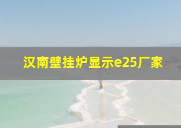 汉南壁挂炉显示e25厂家