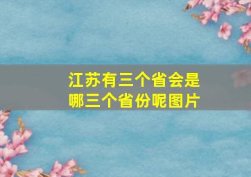 江苏有三个省会是哪三个省份呢图片