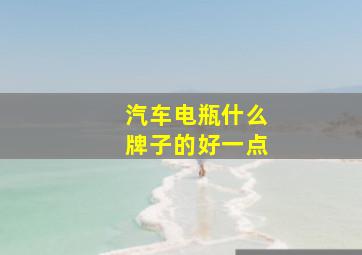 汽车电瓶什么牌子的好一点