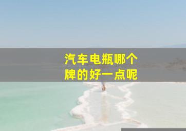 汽车电瓶哪个牌的好一点呢